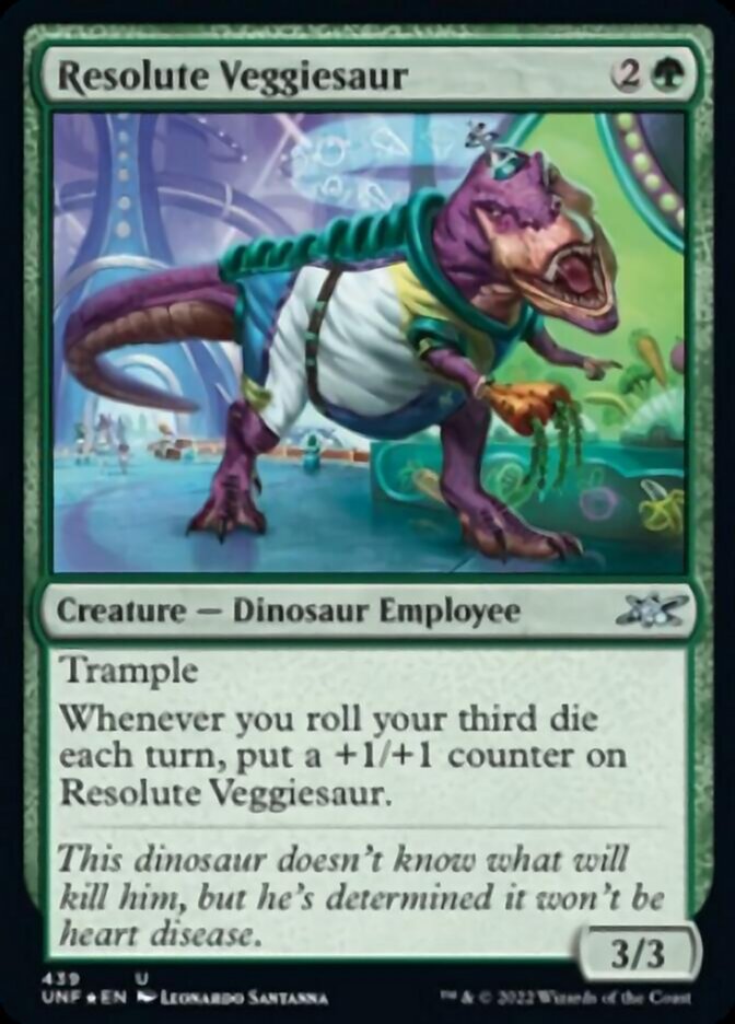 Resolute Veggiesaur (Galaxy Foil) [Unfinity] | Gate City Games LLC