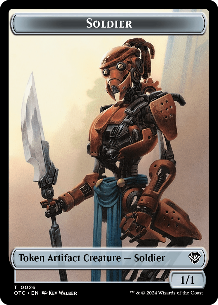 Elemental (0014) // Soldier (0026) Double-Sided Token [Outlaws of Thunder Junction Commander Tokens] | Gate City Games LLC