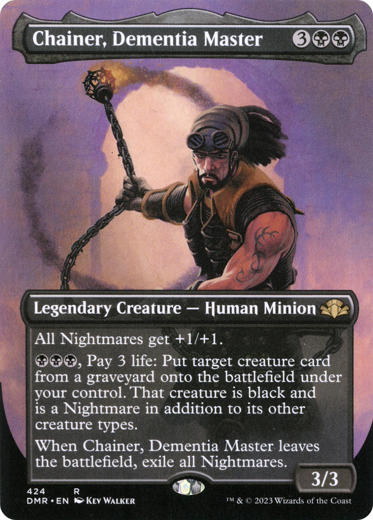 Chainer, Dementia Master (Borderless Alternate Art) [Dominaria Remastered] | Gate City Games LLC