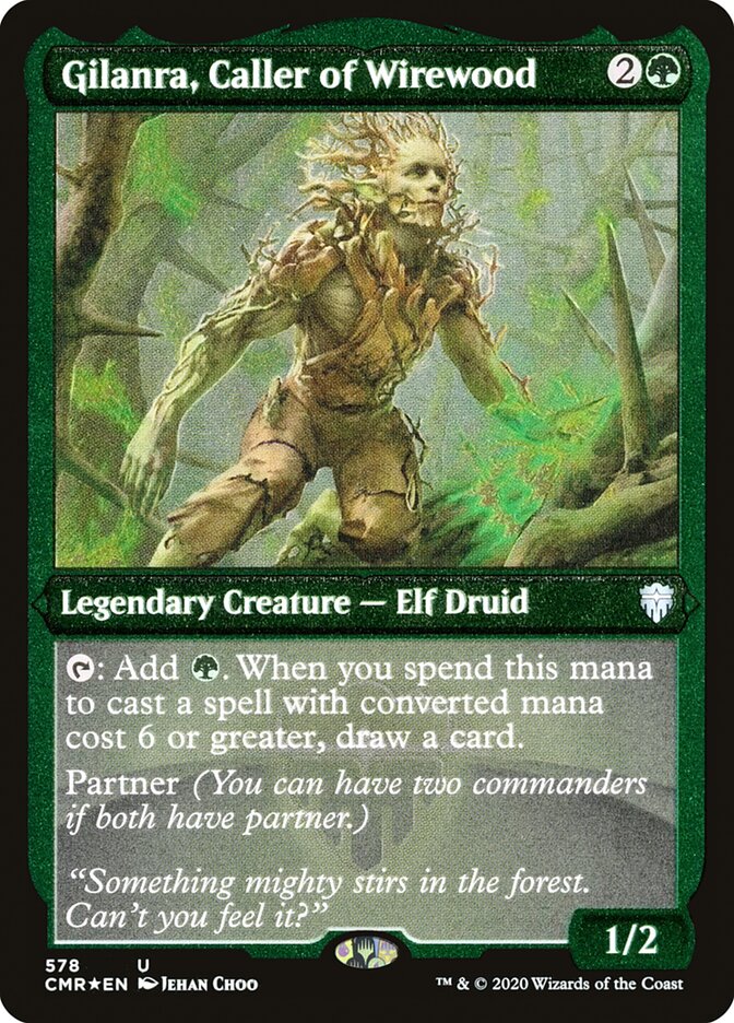 Gilanra, Caller of Wirewood (Etched) [Commander Legends] | Gate City Games LLC