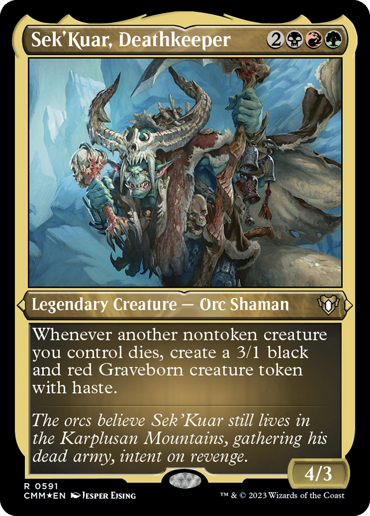 Sek'Kuar, Deathkeeper (Foil Etched) [Commander Masters] | Gate City Games LLC