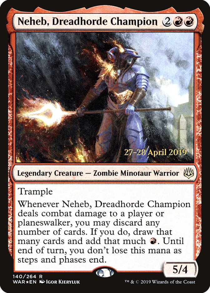 Neheb, Dreadhorde Champion [War of the Spark Prerelease Promos] | Gate City Games LLC