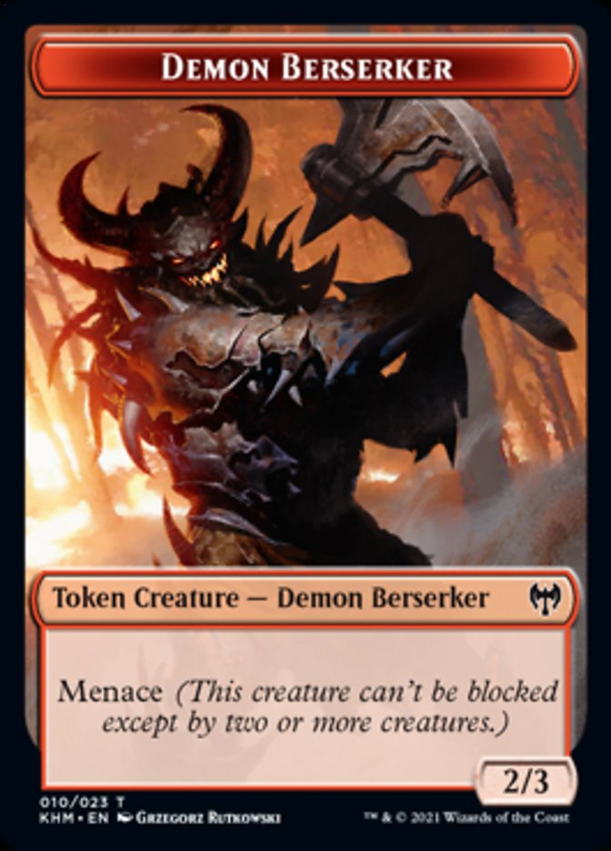 Demon Berserker Token [Kaldheim Tokens] | Gate City Games LLC