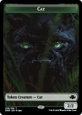 Elephant // Cat (008) Double-Sided Token [Dominaria Remastered Tokens] | Gate City Games LLC