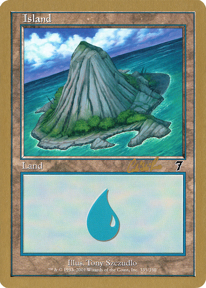 Island (cr335b) (Carlos Romao) [World Championship Decks 2002] | Gate City Games LLC