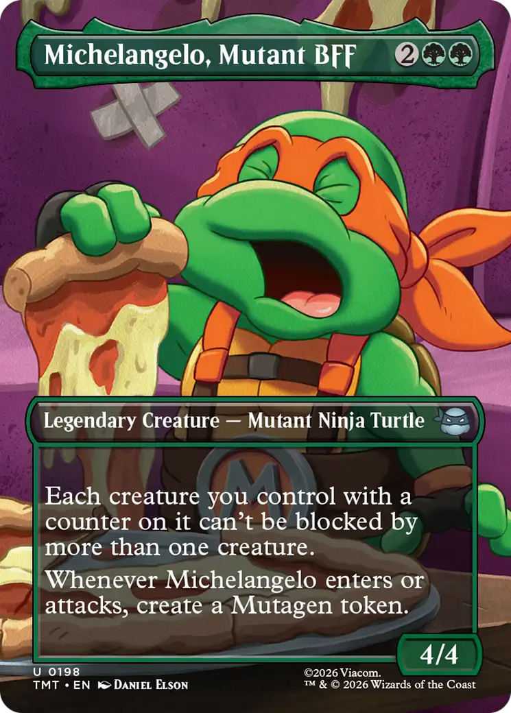 Michelangelo, Mutant BFF (Borderless) [Teenage Mutant Ninja Turtles] | Gate City Games LLC