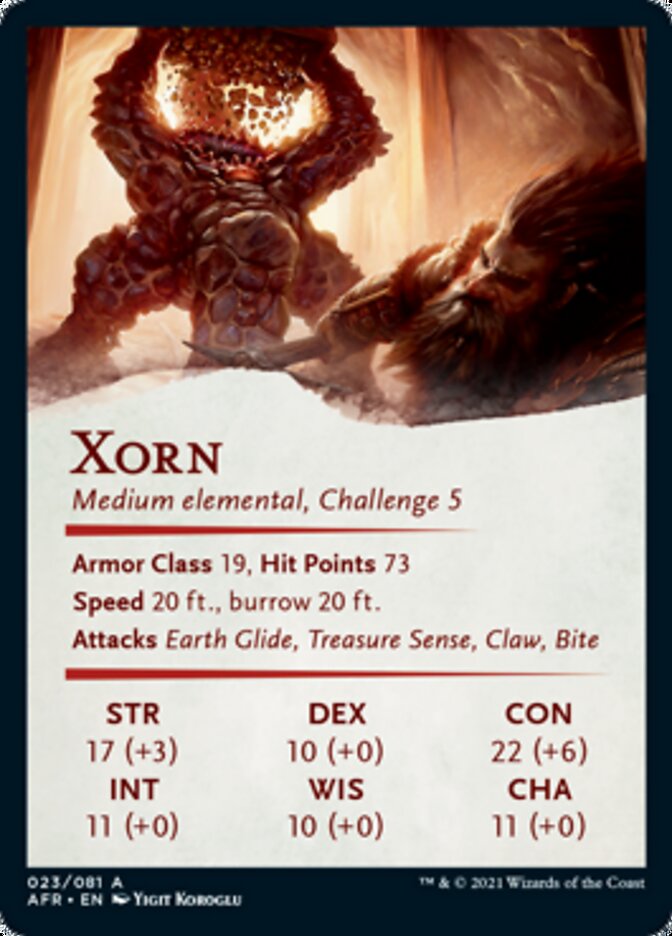 Xorn Art Card [Dungeons & Dragons: Adventures in the Forgotten Realms Art Series] | Gate City Games LLC