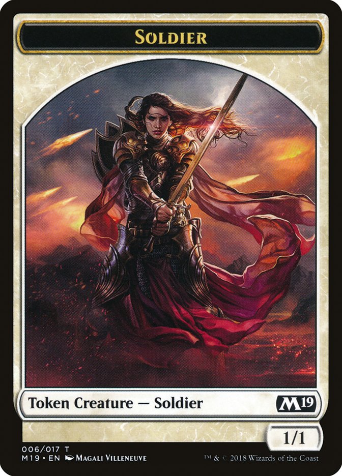 Soldier Token [Core Set 2019 Tokens] | Gate City Games LLC