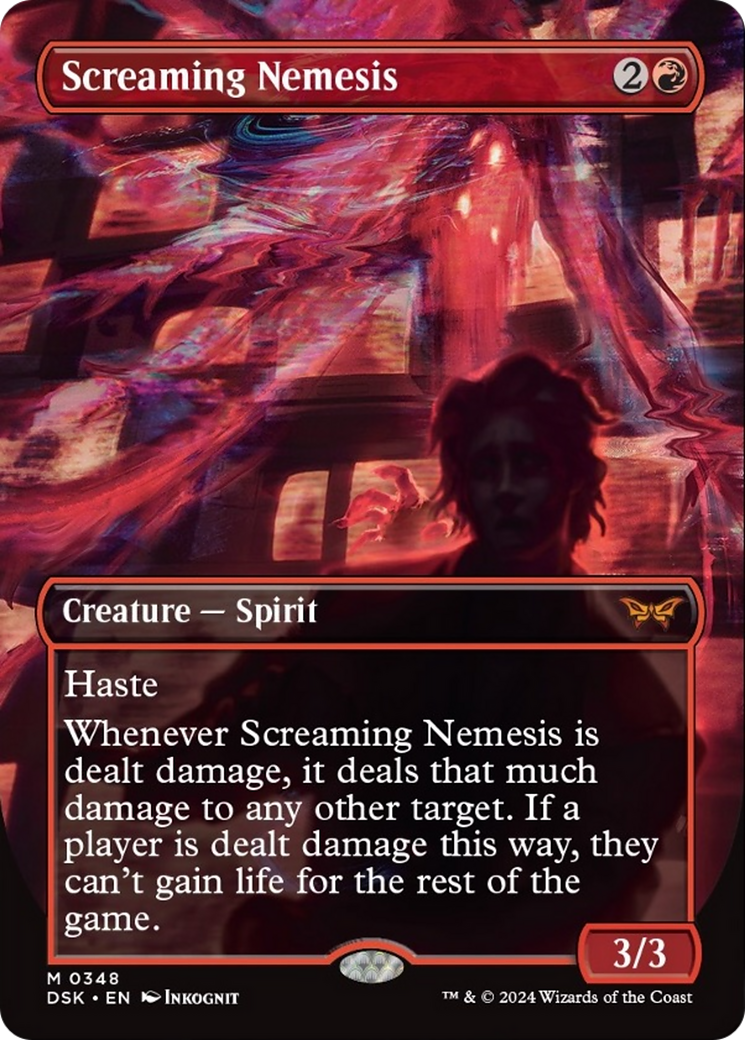 Screaming Nemesis (Borderless) [Duskmourn: House of Horror] | Gate City Games LLC