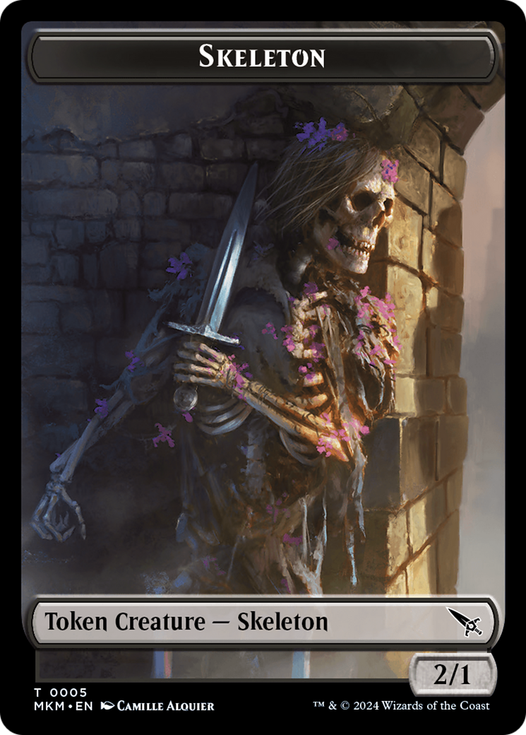 Detective // Skeleton Double-Sided Token [Murders at Karlov Manor Tokens] | Gate City Games LLC