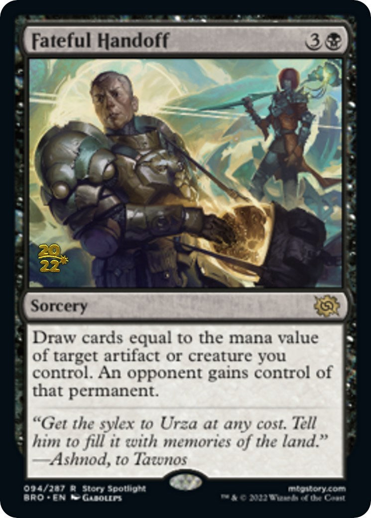 Fateful Handoff [The Brothers' War Prerelease Promos] | Gate City Games LLC