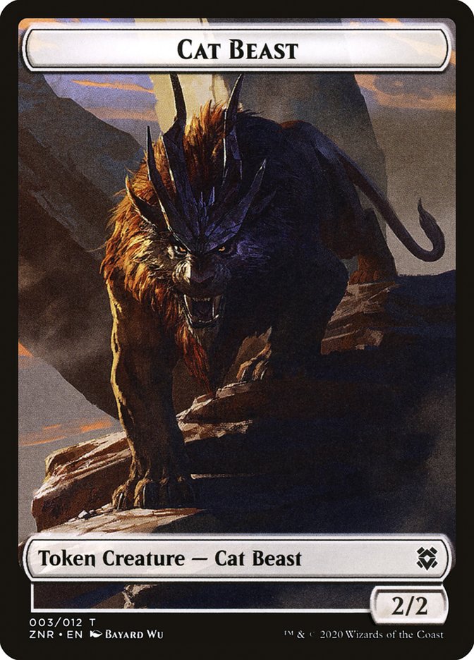 Cat Beast Token [Zendikar Rising Tokens] | Gate City Games LLC