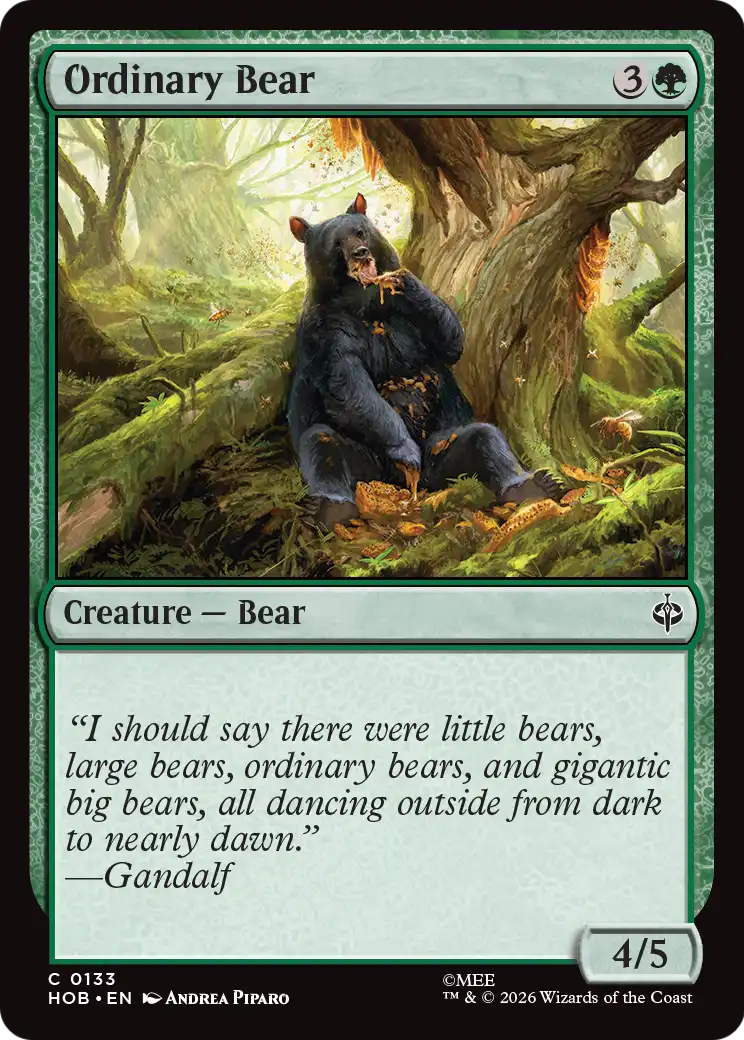 Ordinary Bear [The Hobbit] | Gate City Games LLC