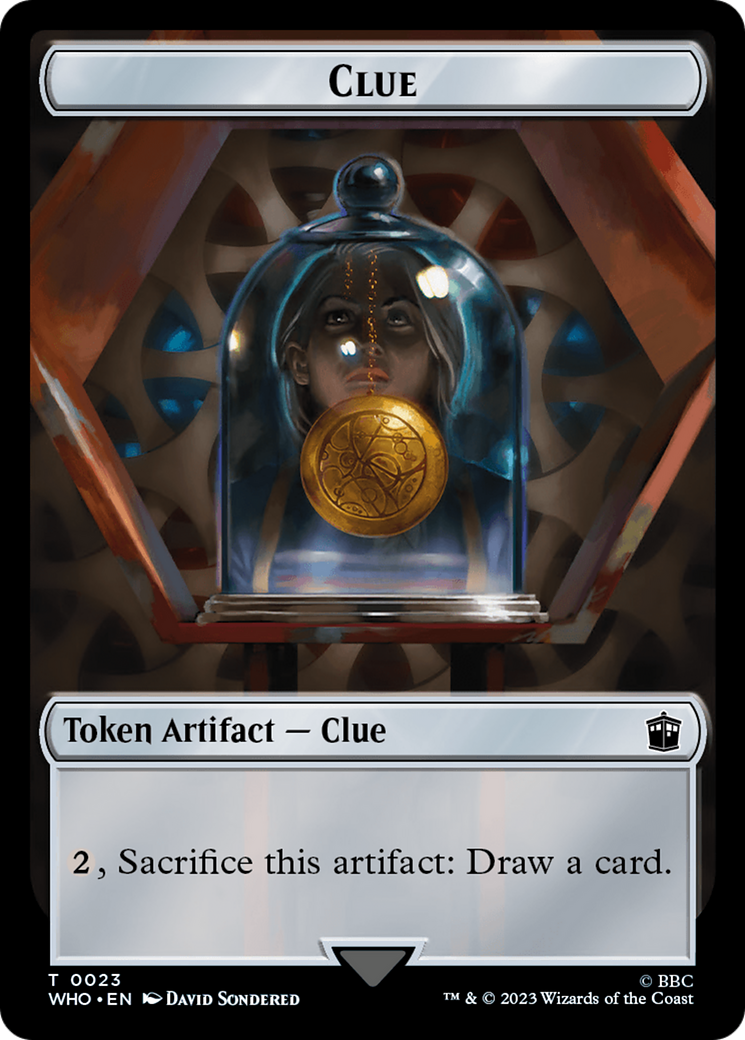 Dalek // Clue (0023) Double-Sided Token [Doctor Who Tokens] | Gate City Games LLC