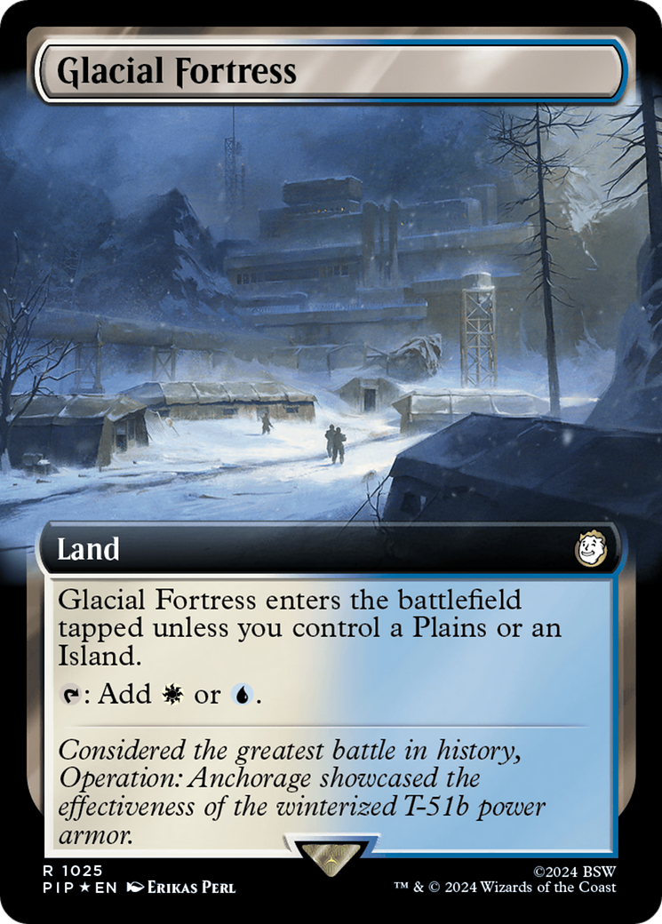Glacial Fortress (Extended Art) (Surge Foil) [Fallout] | Gate City Games LLC