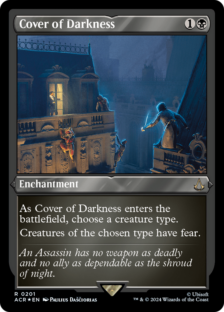 Cover of Darkness (Foil Etched) [Assassin's Creed] | Gate City Games LLC