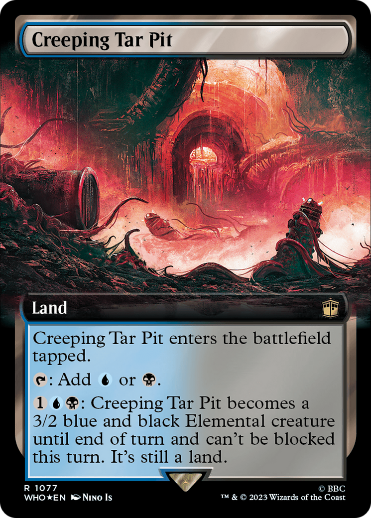 Creeping Tar Pit (Extended Art) (Surge Foil) [Doctor Who] | Gate City Games LLC