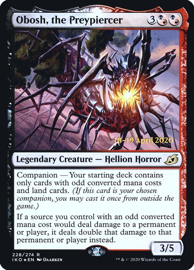 Obosh, the Preypiercer [Ikoria: Lair of Behemoths Prerelease Promos] | Gate City Games LLC