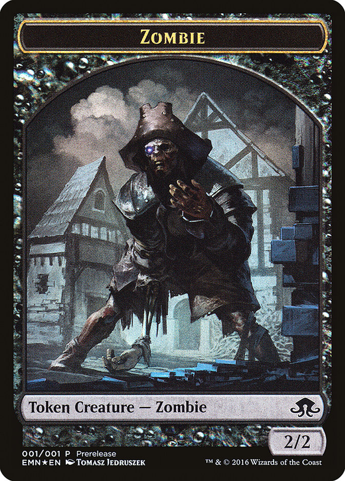 Zombie // Zombie Double-Sided Token [Eldritch Moon Prerelease Promos] | Gate City Games LLC