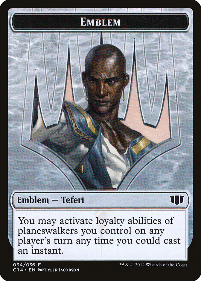 Teferi, Temporal Archmage Emblem // Zombie (011/036) Double-Sided Token [Commander 2014 Tokens] | Gate City Games LLC