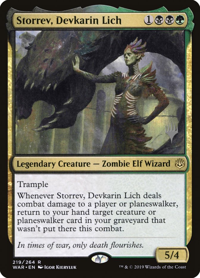 Storrev, Devkarin Lich (Promo Pack) [War of the Spark Promos] | Gate City Games LLC