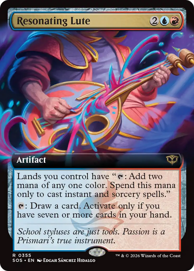 Resonating Lute (Extended Art) [Secrets of Strixhaven] | Gate City Games LLC