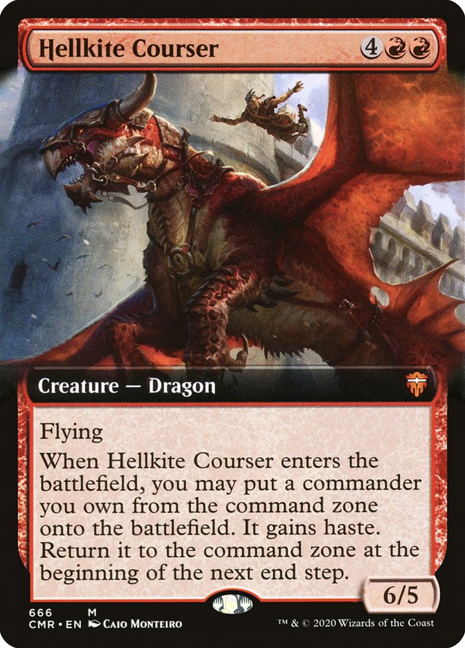 Hellkite Courser (Extended Art) [Commander Legends] | Gate City Games LLC