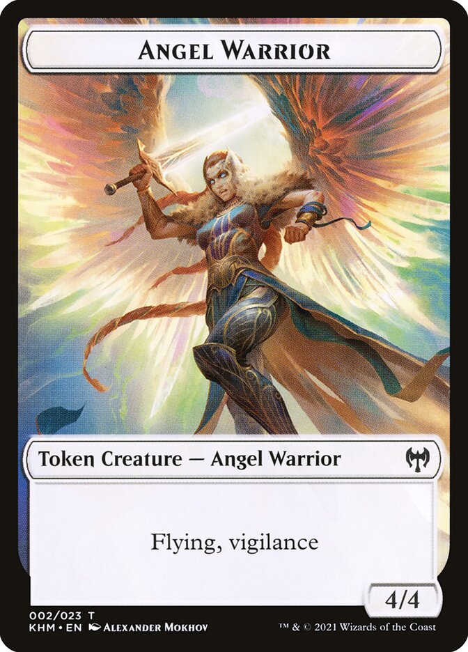 Treasure // Angel Warrior Double-Sided Token [Kaldheim Tokens] | Gate City Games LLC