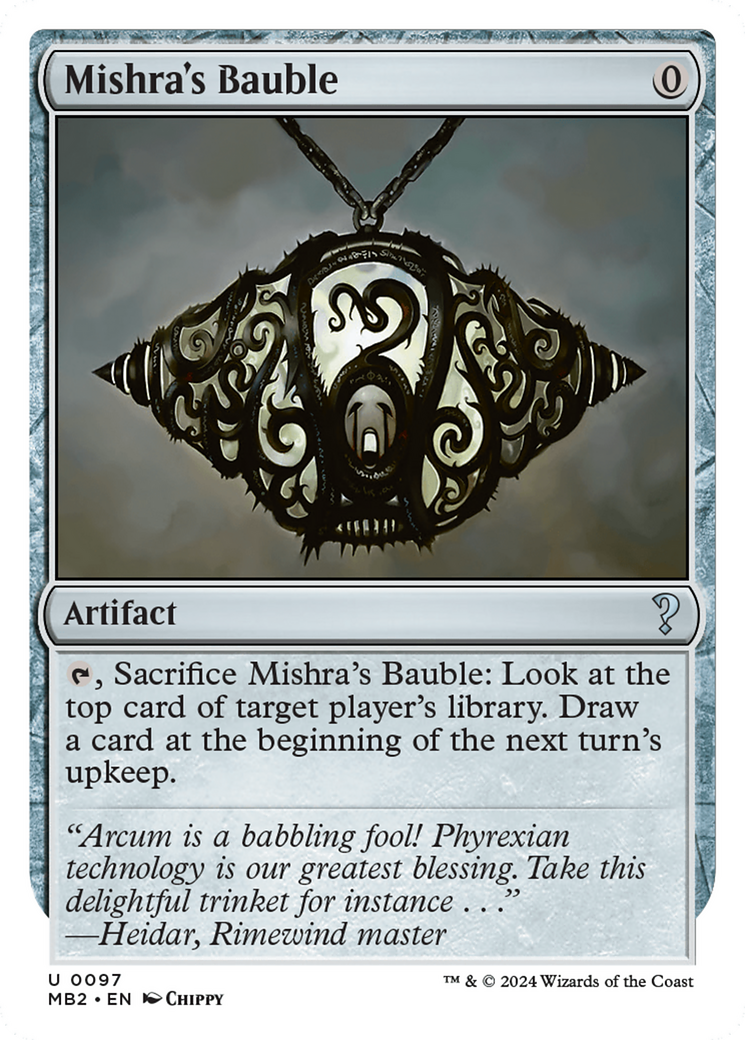 Mishra's Bauble (White Border) [Mystery Booster 2] | Gate City Games LLC