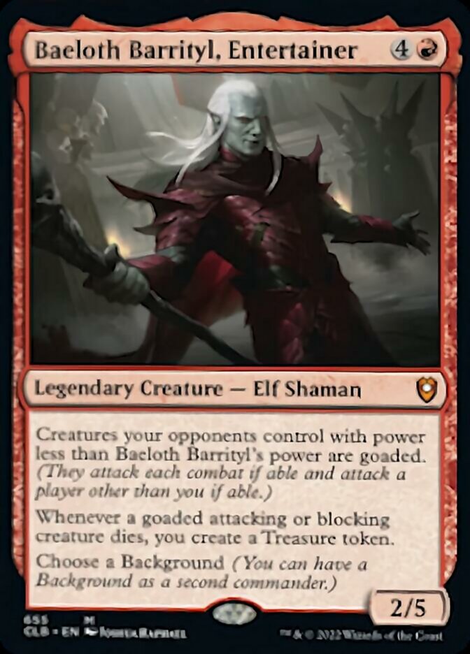 Baeloth Barrityl, Entertainer [Commander Legends: Battle for Baldur's Gate] | Gate City Games LLC