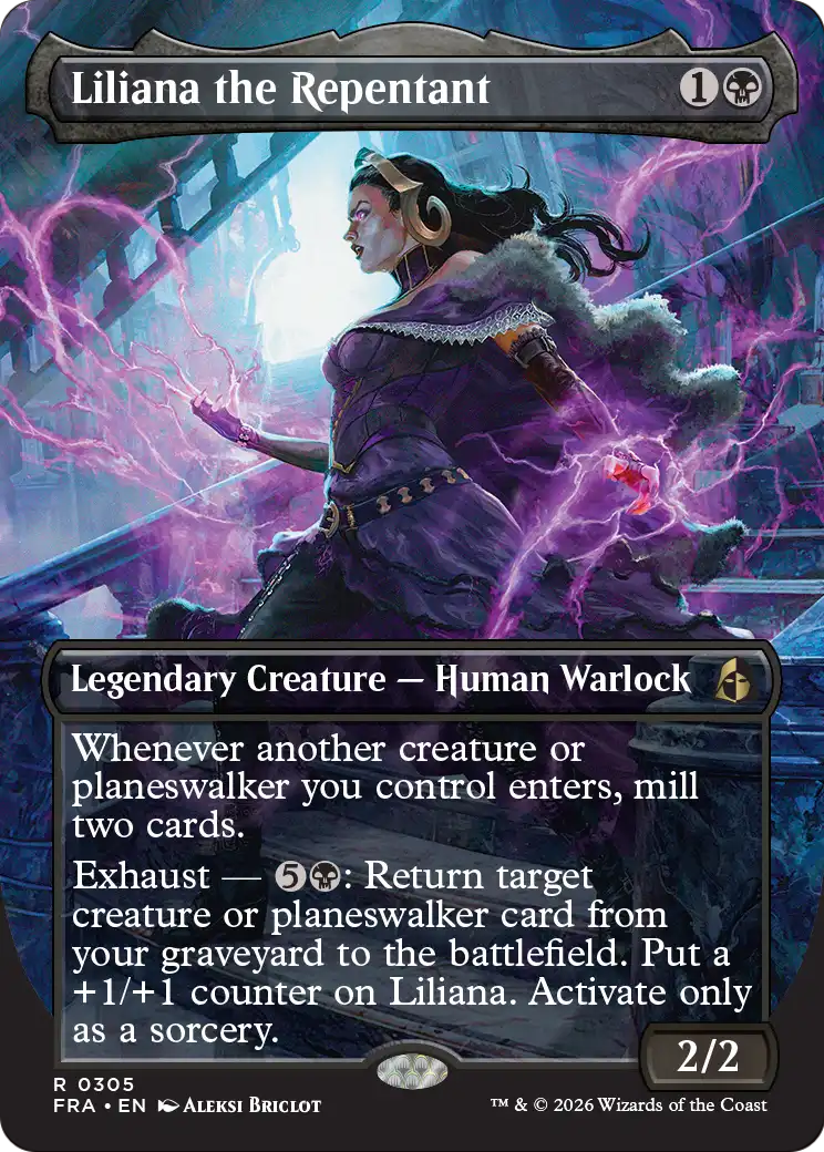 Liliana the Repentant (Borderless) [Reality Fracture] | Gate City Games LLC