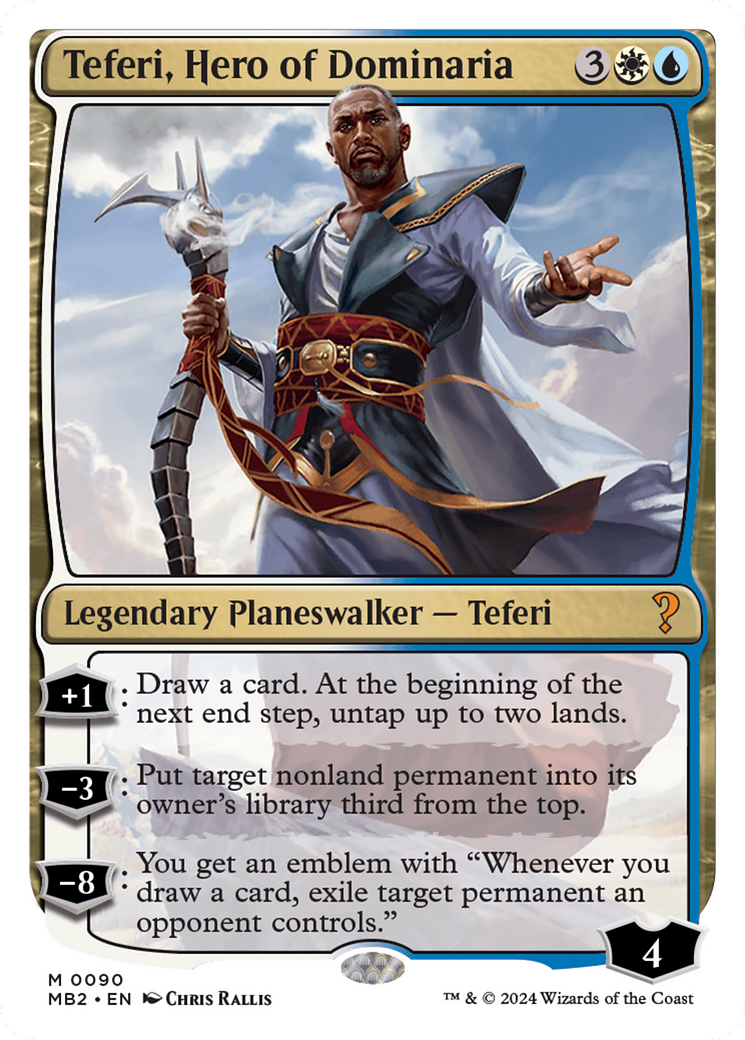 Teferi, Hero of Dominaria (White Border) [Mystery Booster 2] | Gate City Games LLC