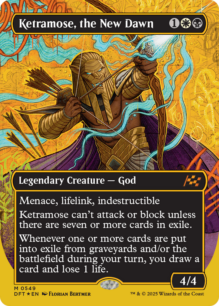 Ketramose, the New Dawn (Borderless) (First-Place Foil) [Aetherdrift] | Gate City Games LLC