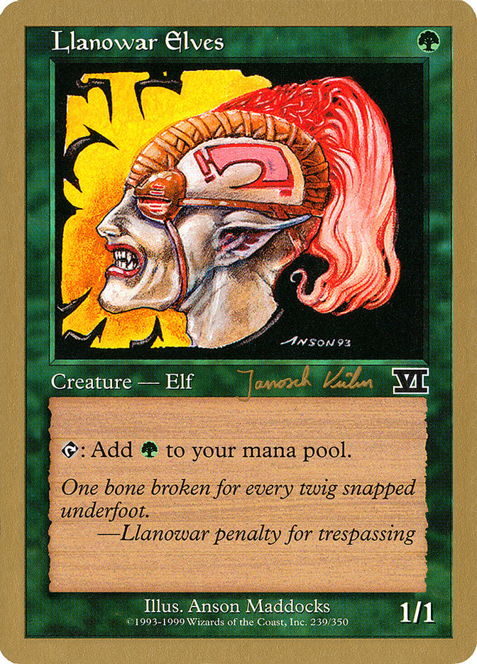 Llanowar Elves (Janosch Kuhn) [World Championship Decks 2000] | Gate City Games LLC