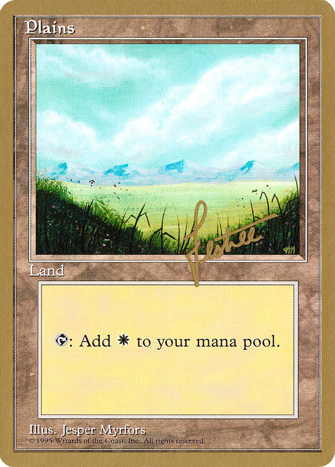 Plains (bl366) (Bertrand Lestree) [Pro Tour Collector Set] | Gate City Games LLC