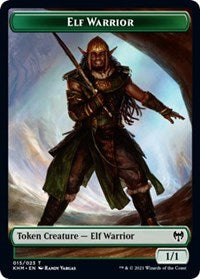 Elf Warrior // Spirit Double-Sided Token [Kaldheim Tokens] | Gate City Games LLC
