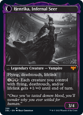 Henrika Domnathi // Henrika, Infernal Seer [Innistrad: Double Feature] | Gate City Games LLC