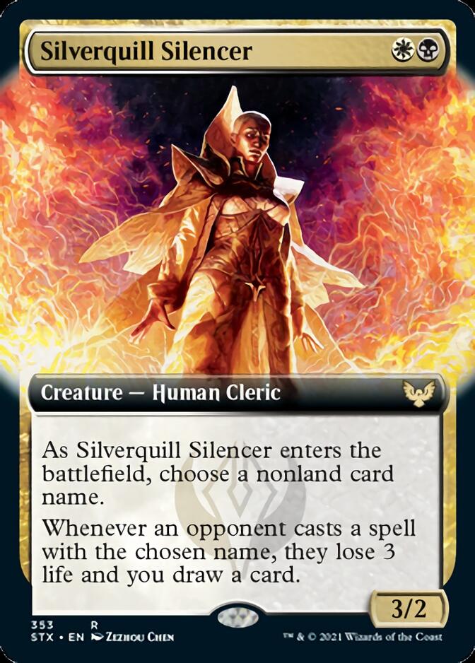Silverquill Silencer (Extended Art) [Strixhaven: School of Mages] | Gate City Games LLC