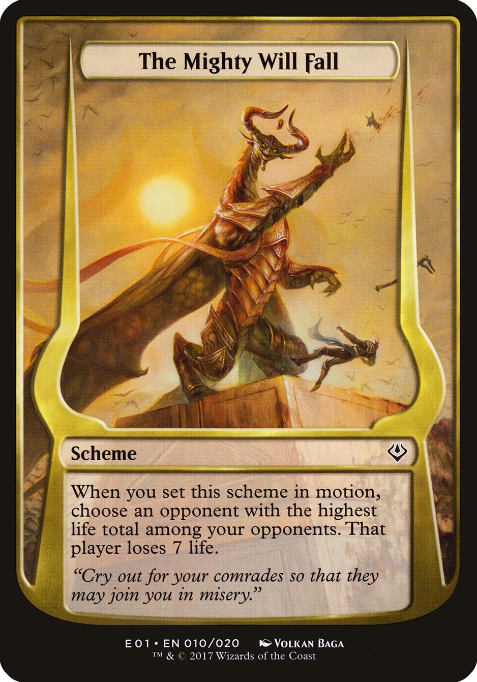 The Mighty Will Fall (Schemes) [Archenemy: Nicol Bolas Schemes] | Gate City Games LLC