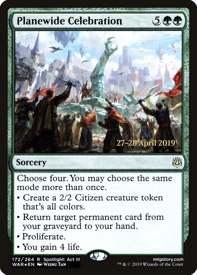 Planewide Celebration [War of the Spark Prerelease Promos] | Gate City Games LLC