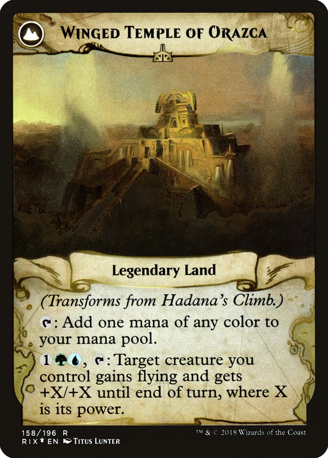 Hadana's Climb // Winged Temple of Orazca [Rivals of Ixalan Prerelease Promos] | Gate City Games LLC