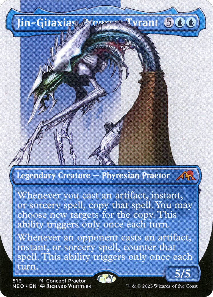 Jin-Gitaxias, Progress Tyrant (Borderless Concept Praetors) [Phyrexia: All Will Be One] | Gate City Games LLC