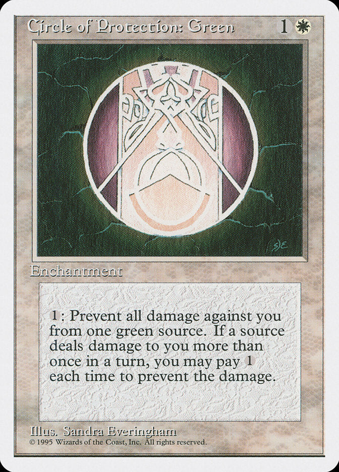 Circle of Protection: Green [Fourth Edition] | Gate City Games LLC
