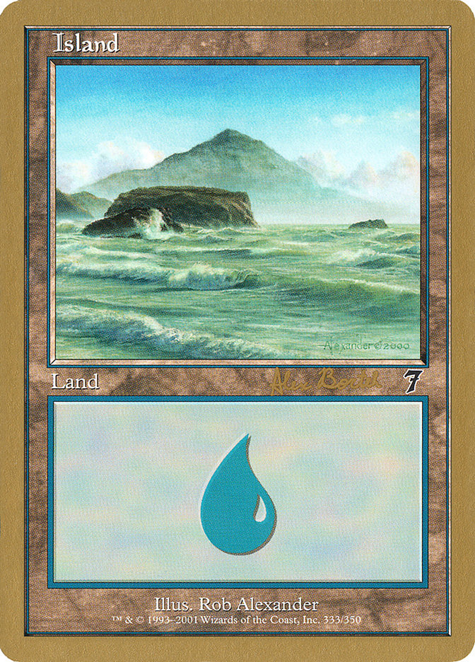 Island (ab333) (Alex Borteh) [World Championship Decks 2001] | Gate City Games LLC