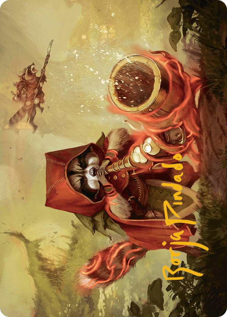 Raccoon Rallier Art Card (Gold-Stamped Signature) [Bloomburrow Art Series] | Gate City Games LLC