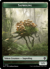 Saproling // Treasure Double-Sided Token [Bloomburrow Commander Tokens] | Gate City Games LLC