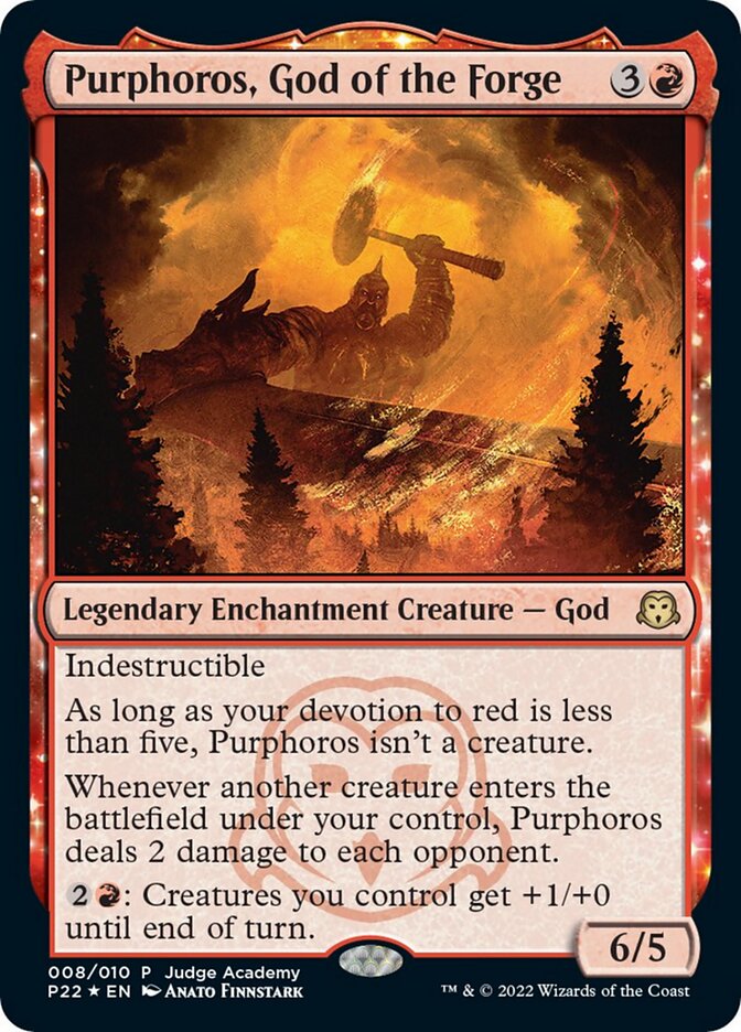 Purphoros, God of the Forge [Judge Gift Cards 2022] | Gate City Games LLC