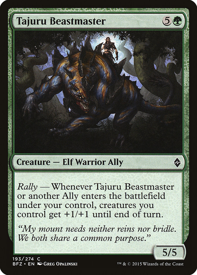 Tajuru Beastmaster [Battle for Zendikar] | Gate City Games LLC