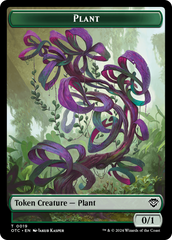 Plant // Sand Warrior Double-Sided Token [Outlaws of Thunder Junction Commander Tokens] | Gate City Games LLC