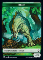 Beast (19) // Elephant Double-Sided Token [Commander Legends Tokens] | Gate City Games LLC